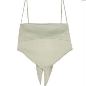 Weworewhat Handkerchief Top Sage Size M